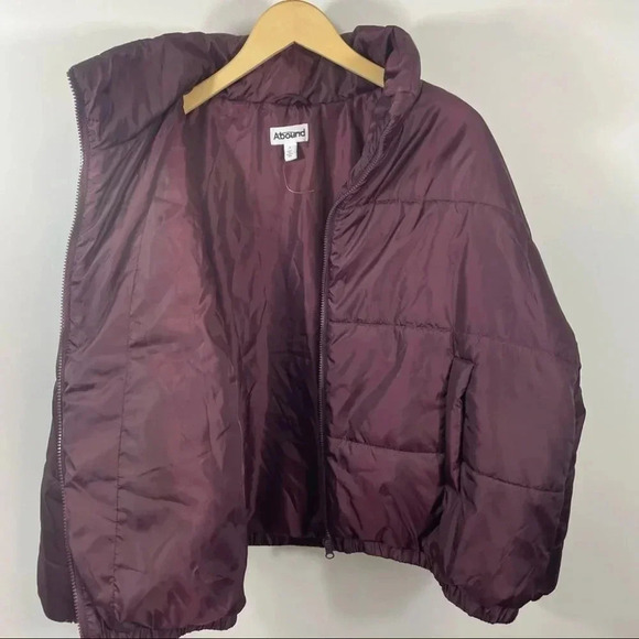 Abound Burgundy Puffer Jacket - Picture 9 of 12